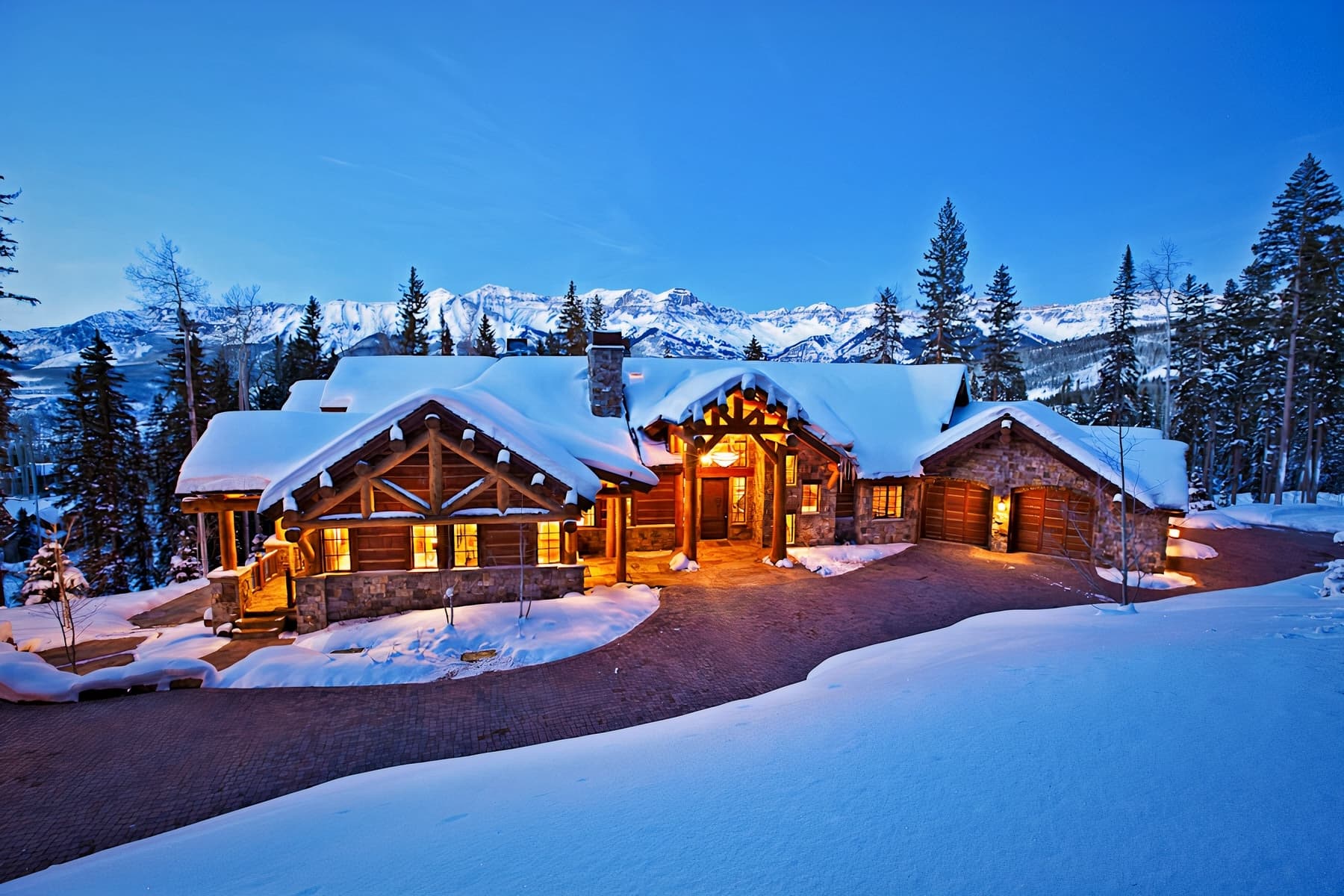 Autumn Ridge interior — open-concept living space with mountain views, Telluride, CO